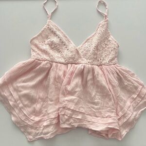 Hollister Light Pink Lace Chemise